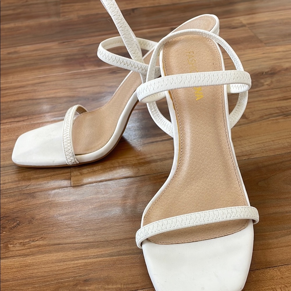 Elegant White Strappy Sandals
